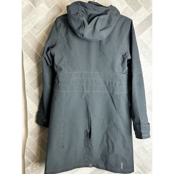 Merrell Opti Warm Shell Black Jacket Womens Medium Long Parka Hooded Waterproof - Picture 10 of 10